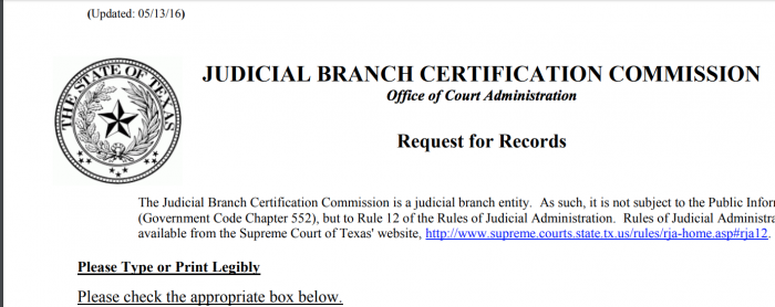 how do you find felony conviction records in texas