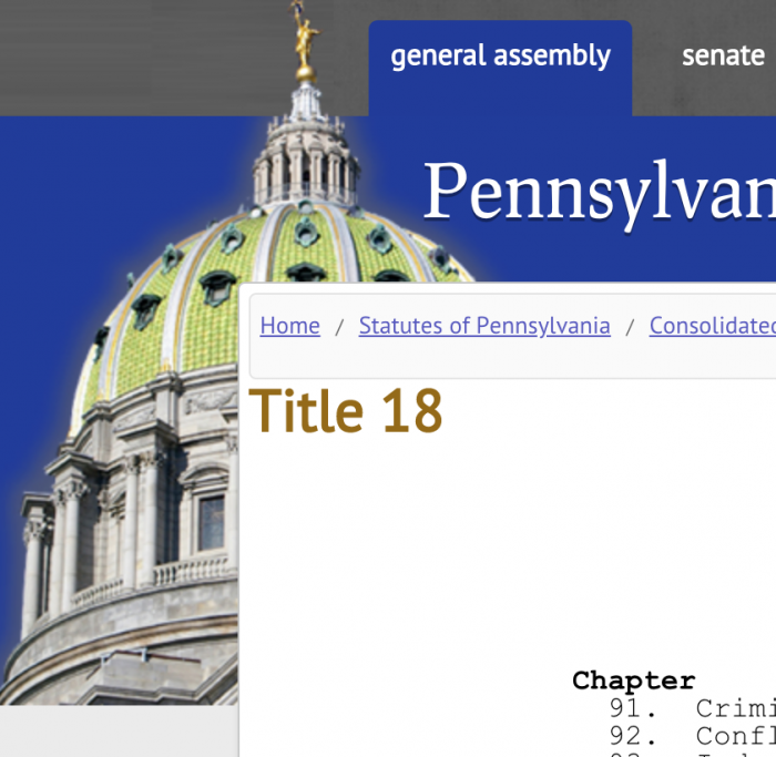 public record of criminal charges pennsylvania