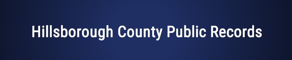 Hillsborough County Florida Public Records